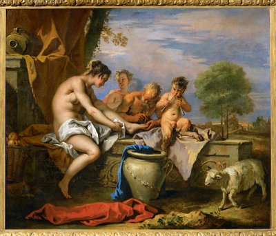 Ninfas e sátiros ... de Sebastiano (attr. to) Ricci