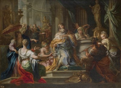 A idolatria do rei Salomão de Sebastiano Conca