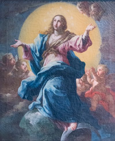 Virgem em glória e anjos de Sebastiano Conca