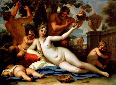 Bacchante e Sátiros, c1713 de Sebastiano Ricci
