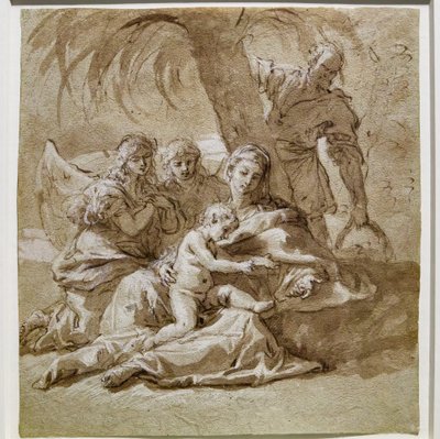 Descanso durante o voo para o Egipto de Sebastiano Ricci