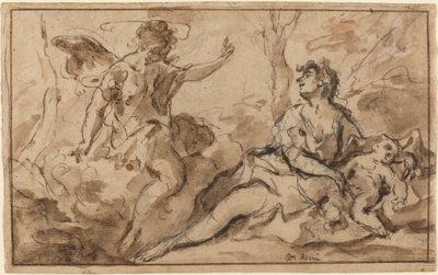 O anjo aparecendo para Hagar e Ismael de Sebastiano Ricci