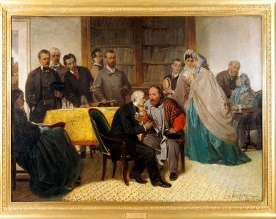 O encontro de Giuseppe Garibaldi (1807-1882) e Alessandro Manzoni (1785-1873) de Sebastiano de Albertis