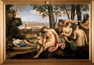 A Morte de Adónis - óleo sobre tela de Sebastiano del (c.1485 1547) Piombo