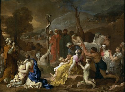 ""A Serpente de Bronze"" Pintura de Sebastien Bourdon (1616-1671) 1653-1654 Museu do Prado de Madrid de Sébastien Bourdon
