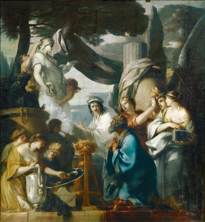 Salomon sacrificiant aux idoles - Salomão sacrificando aos ídolos ... de Sébastien Bourdon