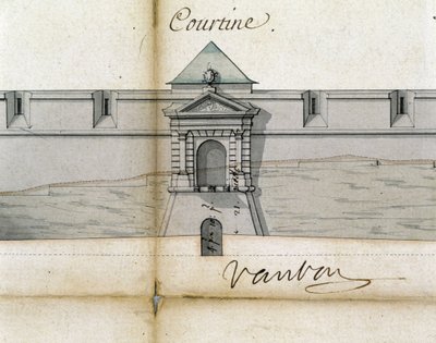 Fortificações Courtine por Vauban de Sebastien Le Prestre de Vauban
