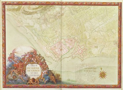 Ms. 987, fol.24 Plano de Le Havre, do &39;Atlas Louis XIV&39;, 1683-88 de Sebastien Le Prestre de Vauban