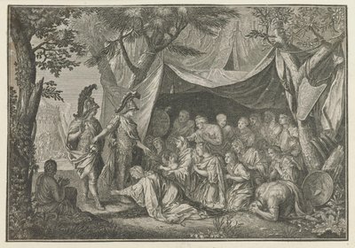 Alexandre o Grande encontra Stateira, Sisygambis e a família de Dario Obras de Charles le Brun (título da série) L