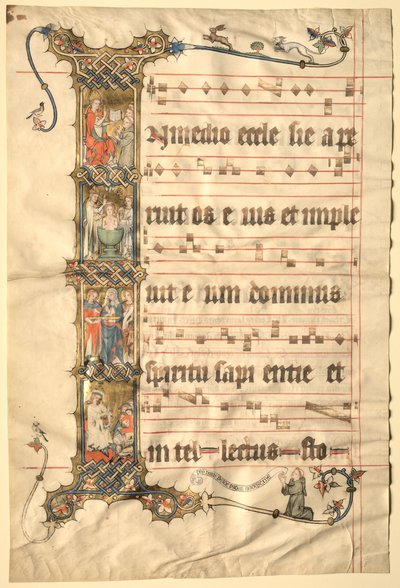 Folha do Wettinger Gradual: Historiated Initial I..., c1330. de Second Master of the Wettinger Gradual
