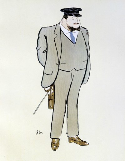 Retrato de Henri de Rotschild - por Sem (1863 - 1934), em "Les Sports modernes", agosto de 1906. de Sem