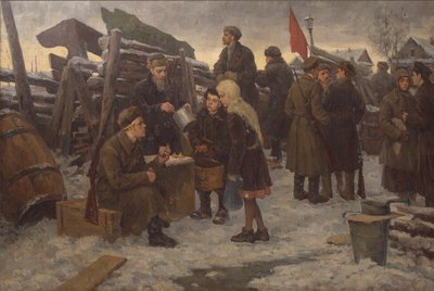 Manhã nas Barricadas. de Semyon Gavrilovich Nikiforov