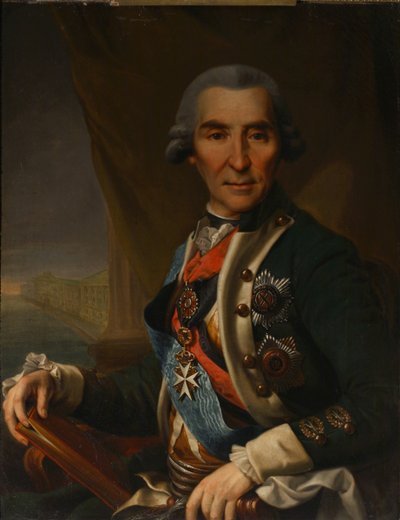 Retrato de Ivan Loginovich Golenishchev-Kutuzov 1729-1802, início de 1800 de Semyon Glukovsky