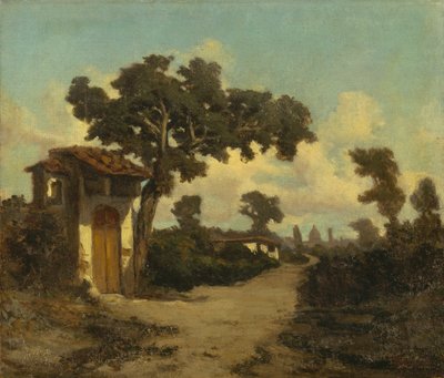 À volta de Florença, por Serafino De Tivoli (1825-1892), óleo sobre tela, 31x37 cm de Serafino de Tivoli