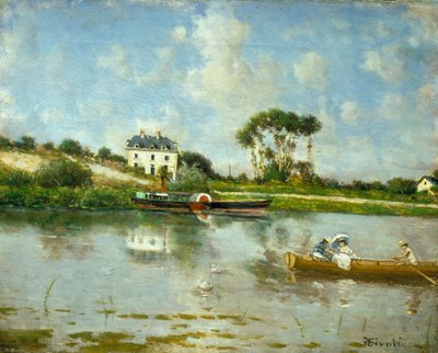 O Sena em Bougival de Serafino de Tivoli
