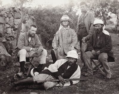 Grupo de exploradores, distrito da Judéia, Palestina, 1867 de Sergeant Henry Phillips