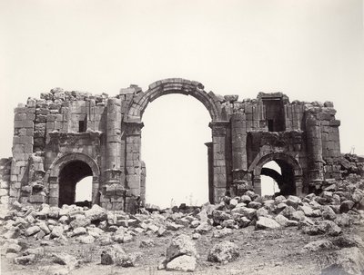 Arco de Adriano em Jerash, 1867 de Sergeant Henry Phillips