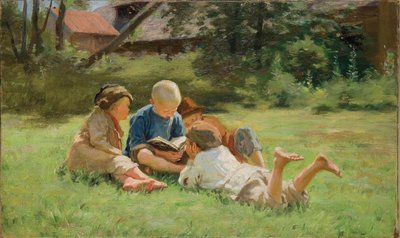 Crianças - Vinogradov, Sergei Arsenyevich (1869-1938) - 1890s - Óleo sobre tela - de Sergei Arsenevich Vinogradov