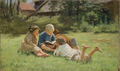 Crianças, década de 1890 de Sergei Arsenevich Vinogradov