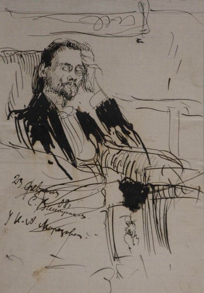 Retrato de Alexey Alexandrovich Bakhrushin 1865-1929, 1908 de Sergei Arsenevich Vinogradov