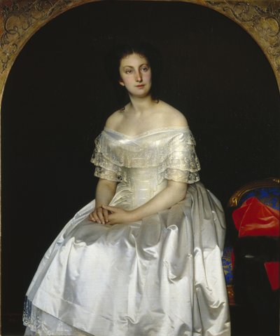Retrato da princesa Maria Vasilyevna Vorontsova 1819-1894, 1851 de Sergei Konstantinovich Zaryanko