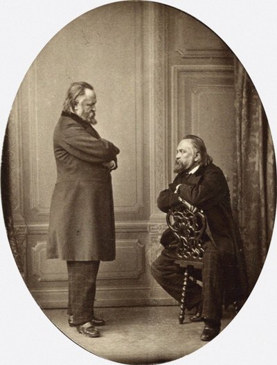 Corações contra corações. Retrato duplo de corações de Aleksandr Ivanovich 1812-1870, 1865 de Sergei Lvovich Levitsky