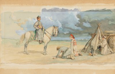 Chegada do boiardo. de Sergei Sergeyevich Solomko