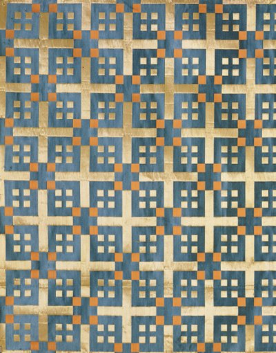 Olovyanishnikov Manufactory Half-Silk Satin, início do século XX (têxtil) de Sergei Vashkov