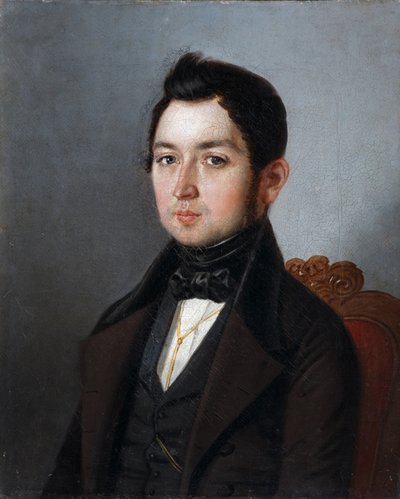 Retrato de Ivan Ivanovich Molnar 1802-1872, 1840 de Sergey Ivanovich Khlobystayev