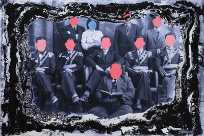 reunião não comum de maisons livres, 2019 (técnica mista) de Sergis Adamos
