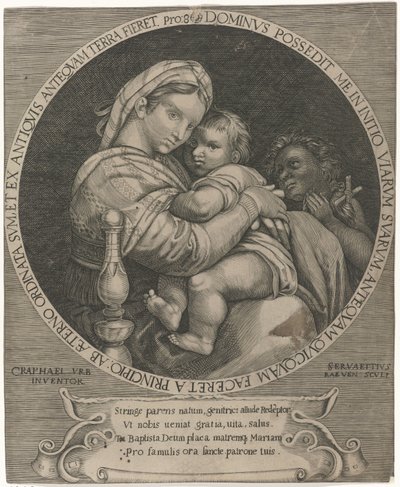 Madonna della sedia
Maria com Cristo Menino e João Baptista de Servatius Raeven
