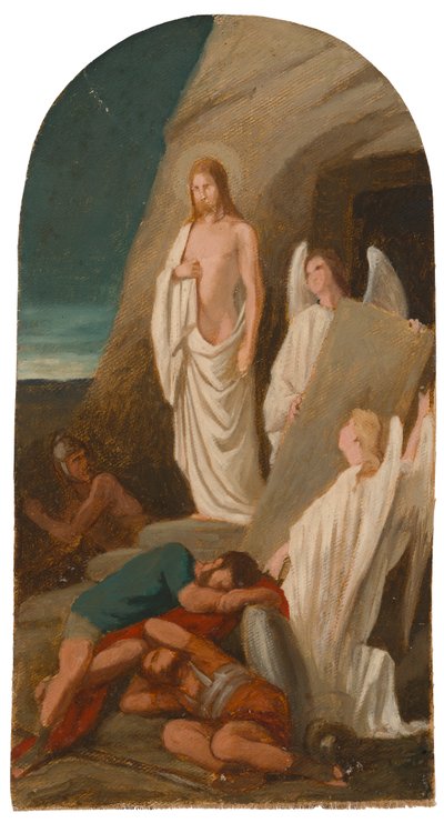 Desenho geral do retábulo da igreja de Sotkamo A ressurreição de Cristo de Severin Falkman