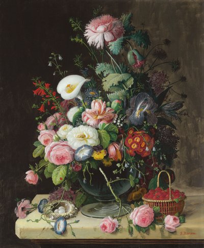 Ainda vida, vaso de flores de Severin Roesen