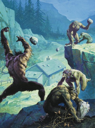 Big Foot, ou o lendário Homem-Apêndice Americano (guache sobre papel) de Severino Baraldi