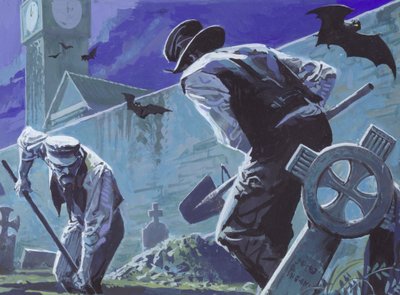 Burke e Hare, Ladrões de Túmulos e Assassinos (guache sobre papel) de Severino Baraldi