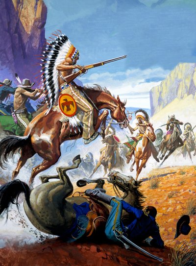 Escaramuça entre índios e soldados de Severino Baraldi