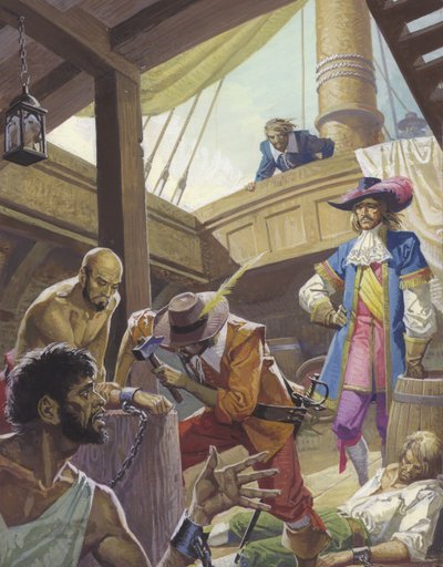 William Dampier manda prender a ferros os amotinados de Severino Baraldi