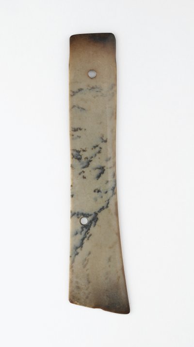 Implemento cerimonial (jade) de Shang Dynasty Chinese School