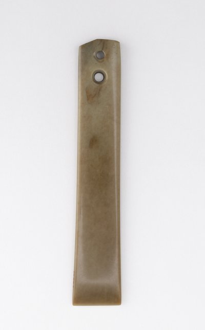 Implemento cerimonial (jade) de Shang Dynasty Chinese School