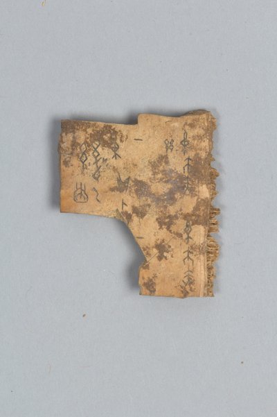 Fragmento de Osso Divinador (concha) de Shang Dynasty Chinese School