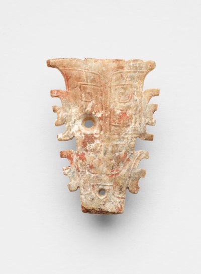 Pingente em forma de máscara, c.1300-c.1050 BC de Shang Dynasty Chinese School