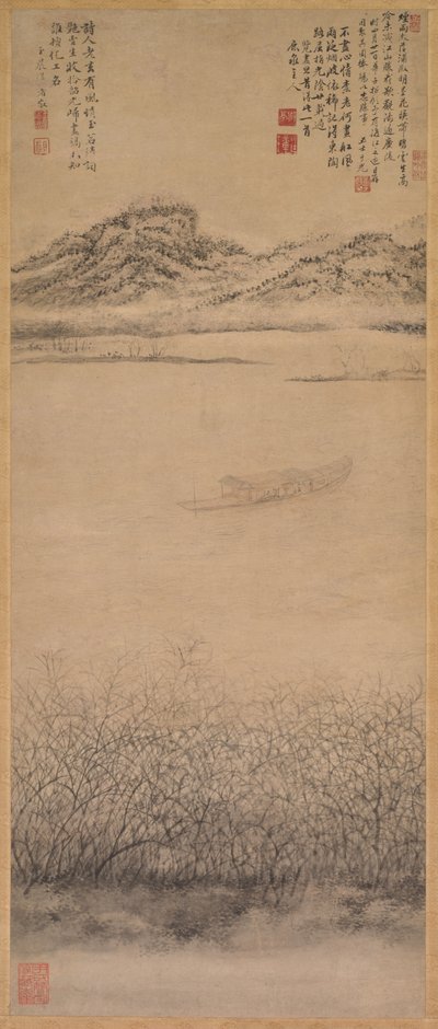 A travessia do rio Yangzi, c. 1700-1720. de Shang Rui