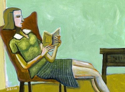 Mulher a ler em silêncio de Sharyn Bursic