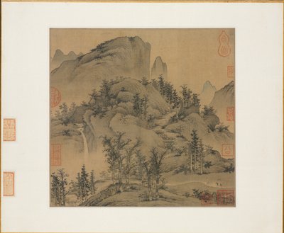 Viajantes nas montanhas do outono, 1ª metade de 1300. de Sheng Mou