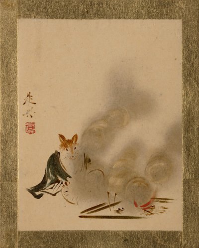 Fox por fogo místico. de Shibata Zeshin