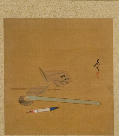 Folha do Álbum de Temas Sazonais: Lotus, 1847. de Shibata Zeshin