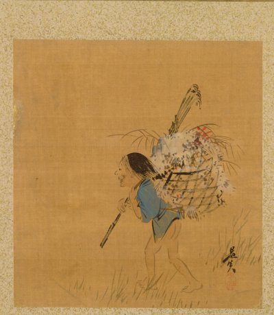 Folha do Álbum de Temas da Temporada: Jarra e Xícaras de Chá, 1847. de Shibata Zeshin