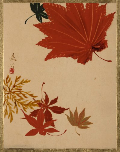 Folhas de bordo. de Shibata Zeshin