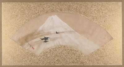 Montanhas com pássaros, final do século XIX. de Shibata Zeshin