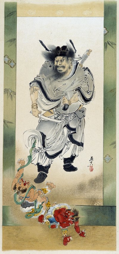 Shoki e os Demónios. Auto-pinturas de Shibata Zeshin de Shibata Zeshin